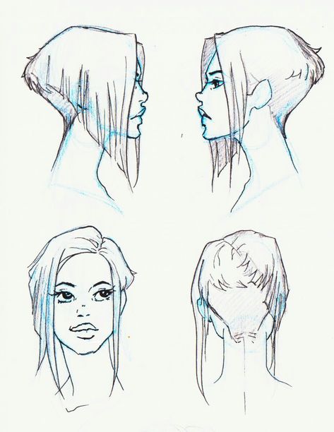 Hair Reference Drawing, Short Hair Drawing, Hairstyles Formal, Hairstyles Drawing, Drawing Hair Tutorial, Hair Sketch, Hair Drawing, Reference Drawing, Arte Inspo