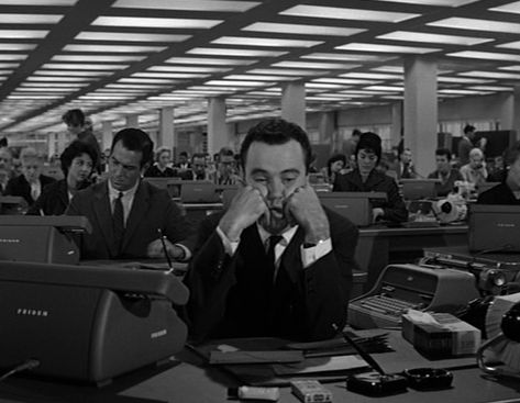 bored The Apartment 1960, Office Photography, Ticket Booth, Jack Lemmon, Billy Wilder, Project Portfolio, Movie Shots, Martin Scorsese, Great Films