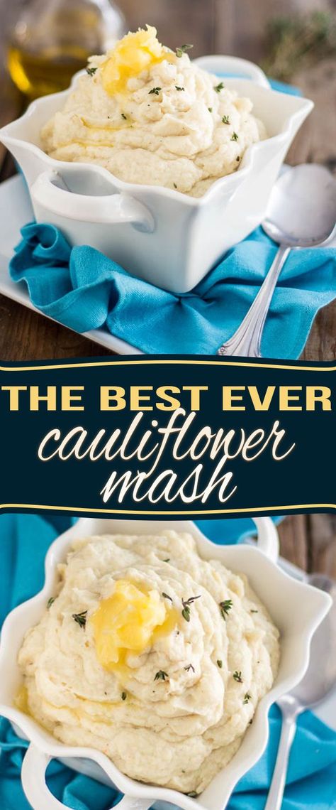 The Best Cauliflower Mash Ever | thehealthyfoodie.com The Best Cauliflower, Desayuno Keto, Cauliflower Mash, Keto Lasagna, Desserts Keto, Resep Diet, Low Carb Diets, Buffalo Cauliflower, Keto Brownies