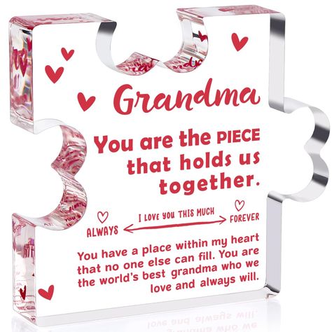 PRICES MAY VARY. 【Best Grandma Gifts】 Thoughtful gifts for grandma who have everything and gifts for women who mean the most to you. Great gift ideas for your best grandma, grandmother, nana, granny, Grammy, nanny, abuela and a present for grandma, grandma birthday gifts, Thanksgiving Day gifts for grandma, Grandma Christmas gifts. 【Gift from Granddaughter to Grandma】 Let your grandma know how much you love & care with this thoughtful gift. The beautiful acrylic signs plaques engraved sign is an Christmas Thank You Gifts, Surprise Gifts For Her, Mother In Law Birthday, Bonus Mom Gifts, Aunt Birthday, Bonus Dad Gifts, Funny Friendship, Acrylic Signs, Gifts For Aunt