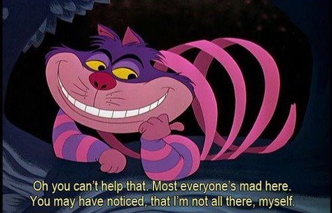 Original Cheshire Cat | Pin it 2 Like Image Cheshire Cat Disney, Disney Puns, Cheshire Cat Alice In Wonderland, Alice In Wonderland 1951, Animation Disney, Alice And Wonderland Quotes, Disney Movie Quotes, Wonderland Quotes, We're All Mad Here