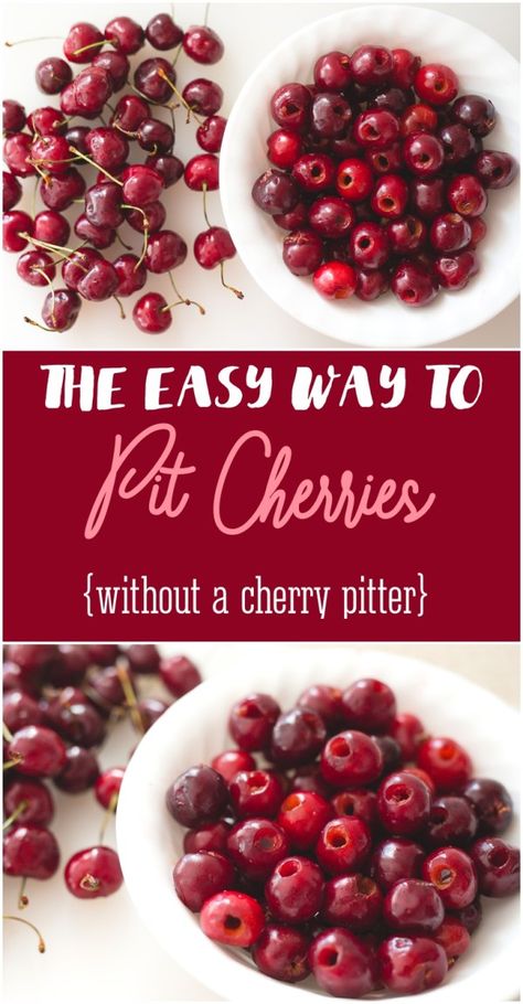 Cherry Recipes Easy, Sweet Cherry Recipes, How To Pit Cherries, Sour Cherry Recipes, Fresh Cherry Recipes, Cherry Recipes Dessert, Cherry Pitter, Bing Cherries, Canned Cherries