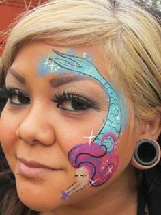 1000+ ideas about Mermaid Face Paint on Pinterest | Eye Face ... Mermaid Face Paint, Princess Face Painting, Mermaid Face, Cheek Art, Girl Face Painting, Doll Face Paint, Face Painting Tutorials, Face Painting Easy, Drawing Tutorial Face