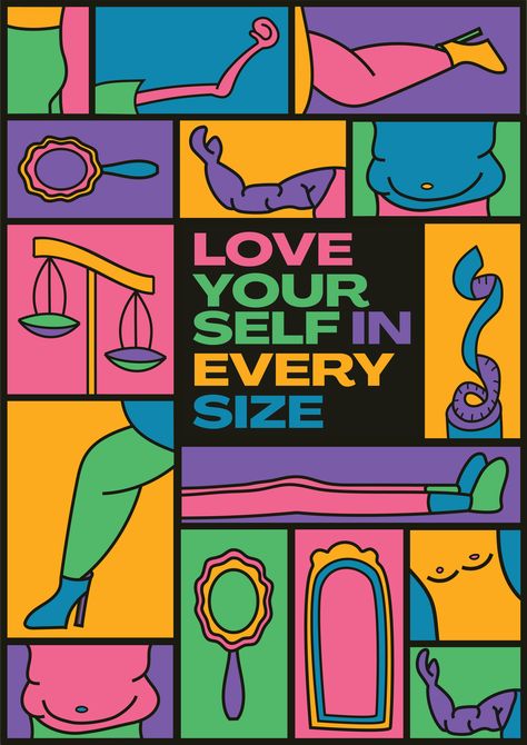 Campain Posters, Body Image Art, Design Campaign, Body Positivity Art, Awareness Poster, Cute Laptop Wallpaper, Club Poster, Poster Boys, Positive Body Image