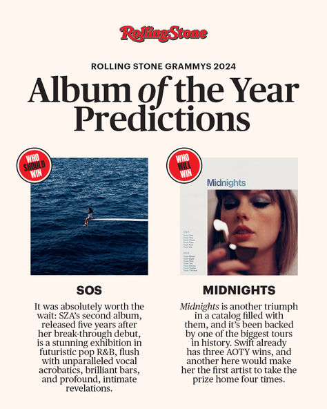 Rolling Stone predicts who will win — and who should win — Album of the Year and the 2024 Grammy Awards. Twenty One Pilots Songs, The Grammys, Graphic Ideas, Album Of The Year, Grammy Nominations, Who Will Win, Country Stars, Young Thug, Taylor Swift Album