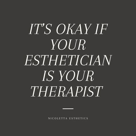 I love being an esthetician because I get to connect, heal, give confidence, and pour positive energy into others✨ Whether you need to vent or have some quiet peace of mind, I’m here for YOU! Treat yourself by visiting https://www.nicolettaesthetics.com/book-appointment #esthetics #healing #winstonsalemnc #winstonsalemesthetician #triadnc #soloesthetician Good Morning Esthetician, Esthetician Captions, Esthetician Holiday Quotes, Esthician Quotes, Spring Esthetician Posts, Esthetician Notes, Esthetician Instagram Post Ideas, New Esthetician Post, Esthetician Posts