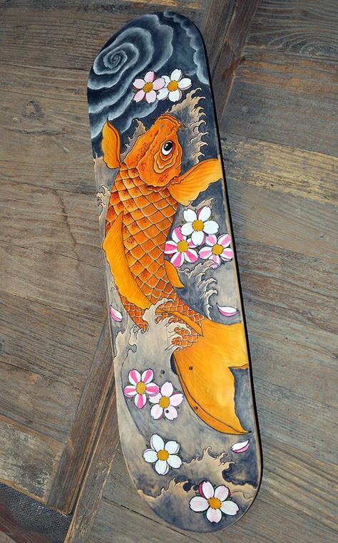 Painted Skateboard, Custom Skateboard Decks, Tenacious D, Longboard Design, Skateboard Deck Art, Skateboard Art Design, Custom Skateboards, Posca Art, Surfboard Art