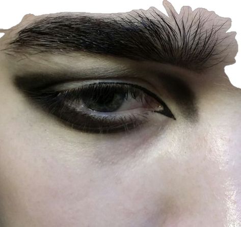 Tradgoth Makeup Men, Male Trad Goth Makeup, Goth Makeup Masculine, Goth Guy Makeup, Trad Goth Makeup Men, Male Eyeliner, Masculine Goth Makeup, Emery Core, Traditional Goth Makeup