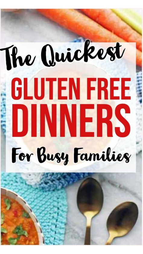 25 Quick Gluten Free Dinners For Busy Families. These meals are easy to make for any busy night. They are also dairy free and many are vegan. Gluten Free Dairy Free Dinner Recipes For Family, Quick Gluten And Dairy Free Meals, Quick Easy Gluten Free Dairy Free Dinner, Easy Weeknight Gluten Free Dinners, Gluten Free 30 Minute Meals, Gluten Free Large Group Meals, Gluten Free Lunches Easy, Easy Gluten Free Dinner Ideas For Family, Gluten Free Hotdish Recipes