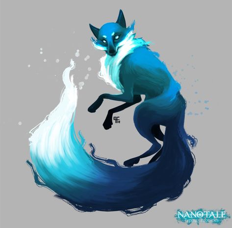 Arctic Fox Art, Ice Elemental, Magic Fox, Friendly Fox, Fox Character, Fox Artwork, Fox Spirit, Spirited Art, Mythical Creatures Art