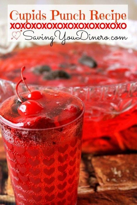 Valentine's Day Cupids Punch is an easy non-alcoholic punch recipe that kids and adults will love!  It's a punch recipe that could also be served at baby showers or kids birthday party. It has just a few ingredients so it's easy to make!! Valentine Punch Recipe, Red Punch Recipes, Valentines Drinks Alcoholic, Freezing Strawberries, Valentine Drinks, Alcoholic Punch Recipes, Non Alcoholic Punch, Raspberry Mojito, Red Drinks