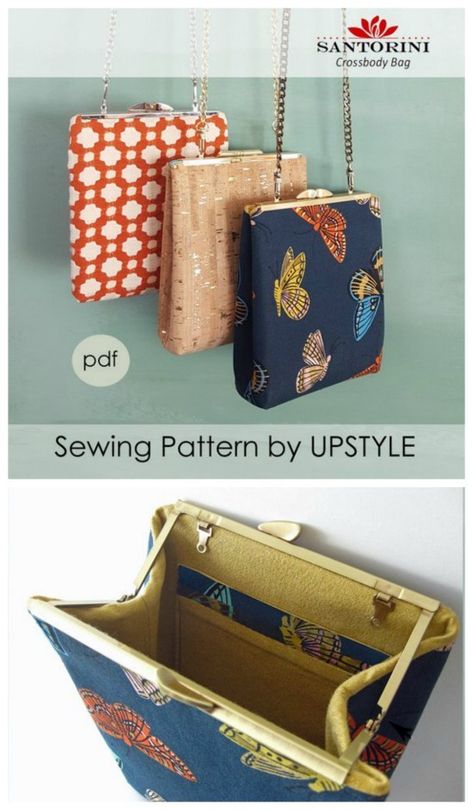 Evening Bag Patterns To Sew, Sewing A Clutch Purse, Handmade Purses Patterns, Free Purse Patterns To Sew How To Make, Sew Clutch Purse, Diy Evening Bag, Frame Bag Pattern, Shoulder Bag Patterns To Sew, Frame Purse Pattern