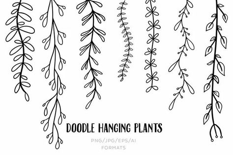 Hanging Plant Doodles, Zentangle Dangles, Doodles Step By Step, Leaf Doodles, Journaling Designs, Plant Doodles, Calendar Doodles, Word Ideas, Plant Doodle