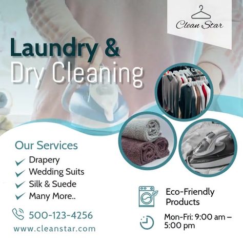 European Laundry, Laundry Delivery, Dry Cleaning Business, Cleaning Flyers, Cleaning Service Flyer, Laundry Dry Cleaning, Laundry Business, Laundry Shop, Dry Cleaning Services