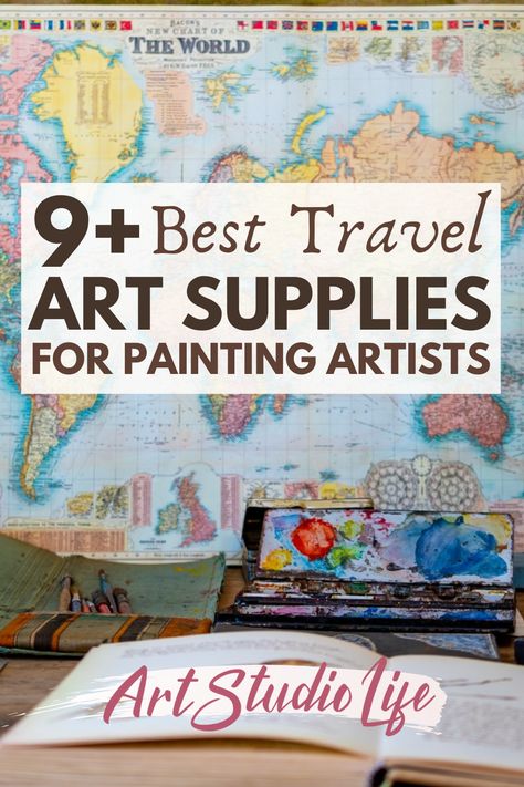 Discover how to pack your art supplies for travel, along with the best supplies to take with you. So that you can easily paint and do art when traveling! Traveling Art Supplies, Travel Art Supplies, Travel Sketching, Art Supplies List, Journal Tips, Encouraging Art, Travel Art Kit, Art Supplies Bag, Art Supplies Storage