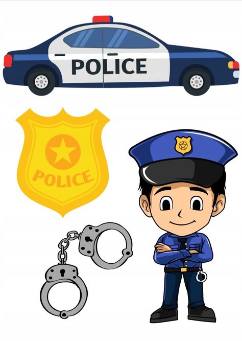 Police Officers Aesthetic, Policeman Cake, Police Birthday Invitations, Police Officer Birthday, Police Cakes, Preschool Pictures, 헬로키티 배경화면, Shape Activities Preschool, Police Birthday