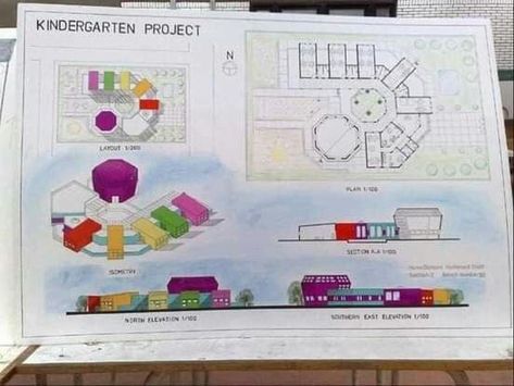 Concept For Kindergarten Design, Kindergarten Projects Architecture, Bubble Diagram Architecture, Site Development Plan, Hospital Design Architecture, Urban Spaces Design, Conceptual Model Architecture, Kindergarten Projects, Art Deco Font