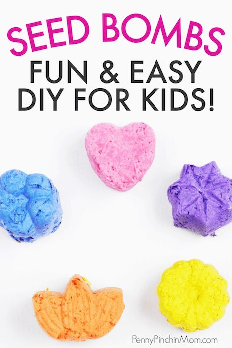 Seed bombs DIY for kids! Have the kids learn how to garden by making seed bombs to plant in the ground. These DIY seed bombs are not only fun to make but are adorable because you make them in fun shapes instead! Get this easy seed bombs tutorial and have fun with your kids! #gardening #kids #DIY #kidscrafts #summercamp Easy Diy For Kids, Propogating Plants, Farm Vbs, Garden Night, Kids Gardening, How To Garden, Fleurs Diy, Flower Bomb, Eco Gifts