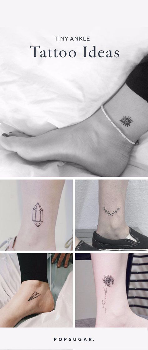 50+ Tiny Ankle Tattoos That Make the Biggest Statement Inside Ankle Tattoos, Small Ankle Tattoo, Small Inspirational Tattoos, Small Colorful Tattoos, Tattoo Ankle, Small Quote Tattoos, Ankle Tattoos For Women, Elephant Tattoo Design, Ankle Tattoos