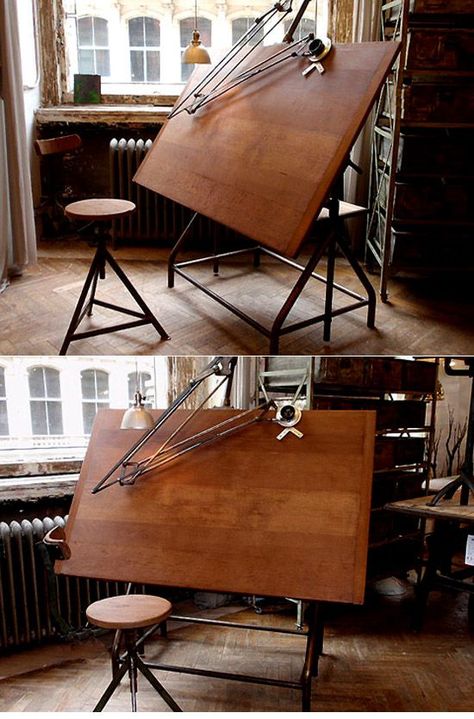 Drafting Tables, Architects Desk, Drafting Drawing, Modern Home Offices, Drawing Desk, Art Studio Room, Drafting Table, Drawing Table, Art Studio At Home