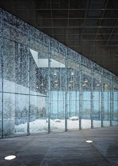 Gallery of Estonian National Museum / Dorell Ghotmeh Tane - 10 Fritted Glass, Facade Pattern, Facade Material, Glass Building, Lobby Interior, Contemporary Fireplace, New Museum, Glass Facades, Commercial Architecture