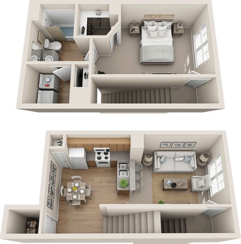 One Bedroom / One Bath - 760 Sq. Ft.* Living Room Ideas For Bloxburg, Small 1 Bedroom House, Room Ideas For Bloxburg, Basement Adu, Ideas For Bloxburg, Colorful Living Room Ideas, Apartment Layouts, Apartment Plan, 1 Bedroom House