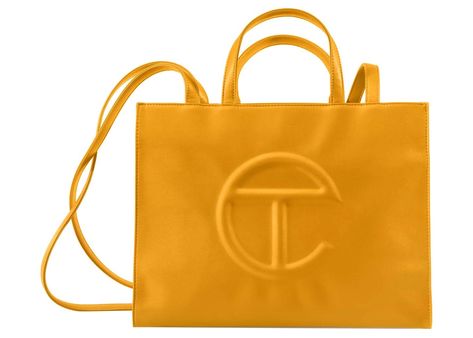 Telfar Bags Medium, Telfar Bags, Telfar Bag, Yellow Handbag, Vogue Covers, Cotton Drawstring Bags, Medium Tote, Everyday Bag, Shopping Tote