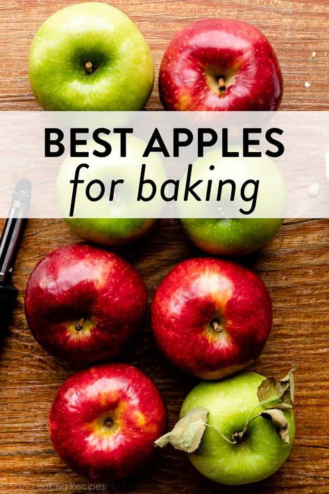 Learn which apples are the best for baking including tart varieties (like Granny Smith) and sweet varieties (like Honeycrisp and Fuji). sallysbakingaddiction.com Apples For Baking, Apple Pear Crisp, Apple Crisp Without Oats, Buttery Flaky Pie Crust, Cinnamon Oatmeal Cookies, Crisp Recipes, Best Apples For Baking, Perfect Apple Pie, Salted Caramel Apple Pie