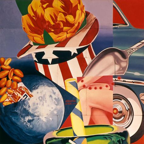 World's Fair Mural, 1963-64. (James Rosenquist) Weisman Art Museum, Richard Hamilton, James Rosenquist, Vintage Pop Art, Robert Rauschenberg, Jasper Johns, Roy Lichtenstein, David Hockney, Gcse Art