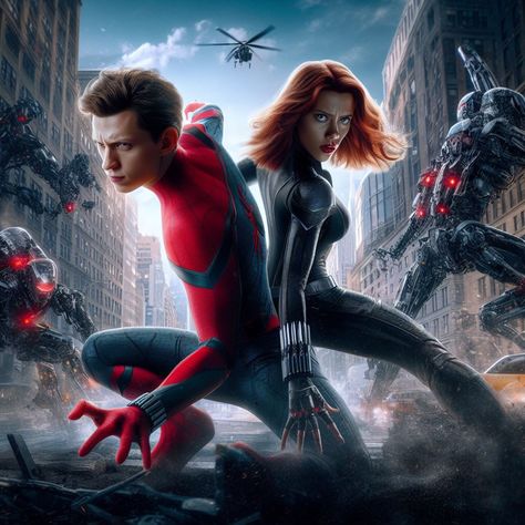 #TomHolland #ScarlettJohansson Marvel Friendship, Black Widow And Spiderman, Black Widow Wallpaper, Marvel Multiverse, Наташа Romanoff, Marvel Facts, Marvel Superheroes Art, Marvel Comics Wallpaper, Marvel Spiderman Art