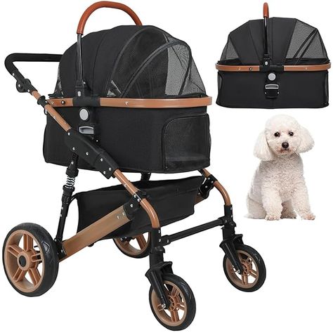 BestPet Pet Stroller Premium 3-in-1 Multifunction 4 wheels Dog Cat Stroller for Large Medium Dogs Cats Aluminium Frame Folding Lightweight Travel Stroller with Detachable Carrier,66lbs Capacity, Black The Long Walk, Cat Stroller, Get Out Of The House, Jogger Stroller, Pet Carrier Bag, Dog Stroller, Pet Stroller, Travel Stroller, Pet Gear