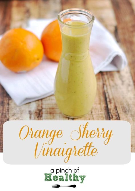 Orange Sherry Vinaigrette - a delicious & tangy dressing you can make yourself #easy #recipe Delicious Salad Dressings, Vinaigrette Recipe, Easy One Pot Meals, Vinaigrette Recipes, Healthy Instant Pot Recipes, Easy Appetizer Recipes, Top Recipes, Quick Snacks, Healthy Chicken Recipes