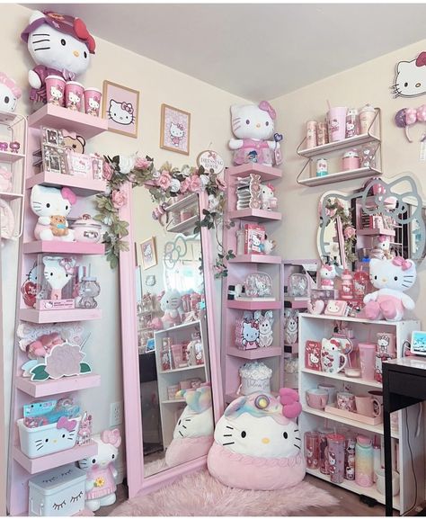 Hello Kitty Room, Kitty Room, Room Idea, Hello Kitty, Kitty, Shelves, Pink, Furniture