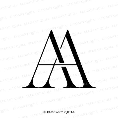 Elegant logo, AA initials for weddings and business Wedding Logo Aa, Aa Initials Logo, Aa Wedding Logo, Aa Logo Design, Double A Logo, Aa Monogram, Wedding Collaterals, Sister Tats, Aa Logo