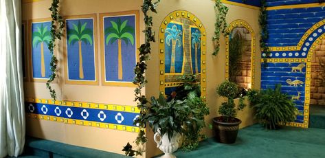 Babylon VBS, 2018. Bible School decorations for Babylon, Daniel's Courage in Captivity. Bible School Decorations, Vbs Decorating Ideas, Barnyard Vbs, Group Vbs, Daniel And The Lions, Gardens Of Babylon, Bible Activities For Kids, Vbs Themes, Vbs 2024