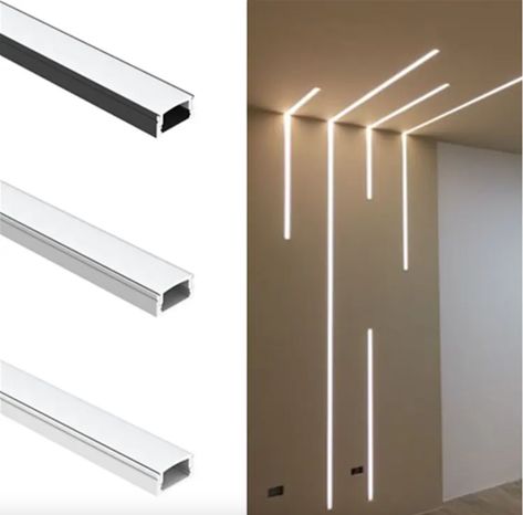 Small Office Design Interior, Led Aluminum Profile, Strip Bar, Led Profile, Small Office Design, Interior Led Lights, Aluminium Profile, Black Room, Led Strip Light