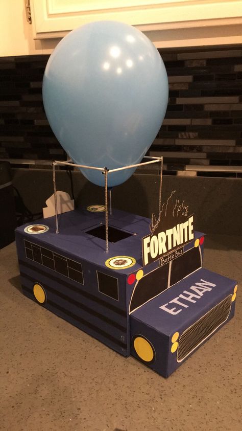 Valentine’s Day Battle Bus Battle Bus Valentines Boxes, Valentines Box Ideas Fornite, Vday Kids Crafts, Valentines Day Boxes For School Boys, Fortnite Battle Bus Valentines Boxes, Fortnite Valentines Boxes For Boys, Valentine’s Day Boxes For Boys Fortnite, Valintine Boxs Boys, Fortnite Treasure Chest