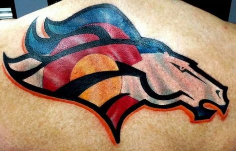 Broncos Tattoo, Colorado Tattoos, Denver Broncos Tattoo, Tattoo Therapy, Colorado Tattoo, Tattoo 2017, Brian Dawkins, S Tattoos, Logo Options