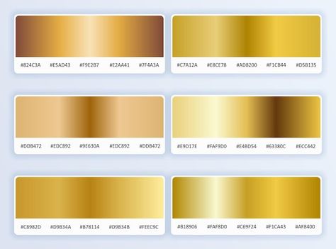 https://www.freepik.com/premium-vector/ealistic-elegant-shiny-metallic-gold-gradient-illustration-shiny-golden-metallic-foil-gradient_330523775.htm Gold Gradient Palette, Golden Gradient, Gradient Illustration, Gold Gradient, Hex Codes, Metallic Foil, Metallic Colors, Gradient Color, Metallic Gold