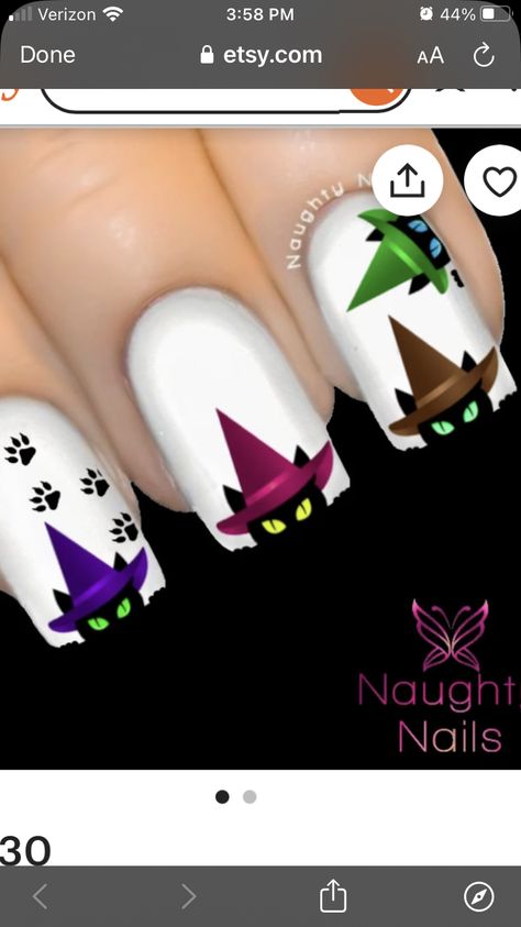 Black Cats Halloween, Cat Nail Art, Holloween Nails, Cats Halloween, Witch Nails, Halloween Nails Easy, Halloween Acrylic Nails, Cute Halloween Nails, Tree Nails