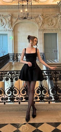 Satin Dress With Stockings Outfit, Black Dress Outfit Classy Elegant Party, Short Classy Dresses Formal, Ceo Style Outfits, Short Party Dress Night Classy, Black Hoco Outfit, Classy Bday Outfits, Black Party Dress Aesthetic, Formal Black Dress Short