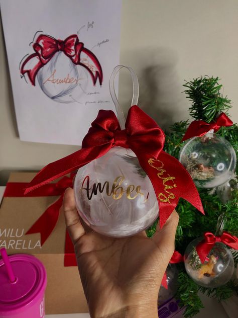 Personalized Christmas ornaments, name ornaments, Christmas gifts, Christmas monogram ornament, Glitter ornaments, personalized ornament Christmas Cricut Ornaments, Diy Name Ornaments, Personalized Ornaments Diy, Sublimation Ornaments, Diy Christmas Deco, Cricut Ornaments, Clear Christmas Ornaments, Name Ornaments, Cricut Christmas Ideas