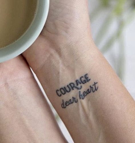 Narnia Tattoo Ideas, Courage Dear Heart Tattoo, Narnia Tattoo, Courage Dear Heart, Heart Tattoo, Narnia, Tattoos And Piercings, Tattoo Quotes, Body Art