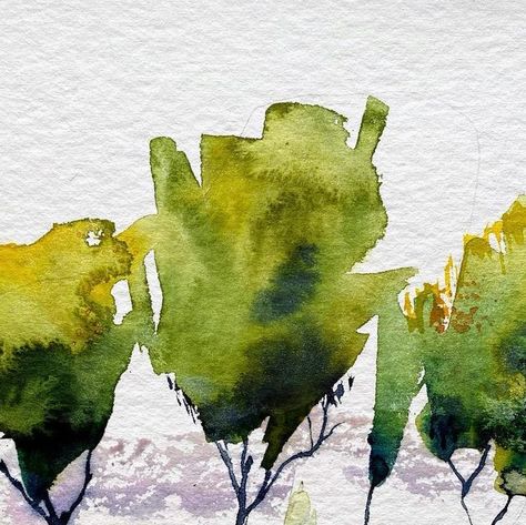 Abstract Watercolor Trees, Loose Watercolor Trees, Watercolour Trees Simple, Loose Watercolor Christmas Tree, Green Abstract Watercolor, Watercolour Landscape, Watercolor Tree, Loose Watercolor, Abstract Artists