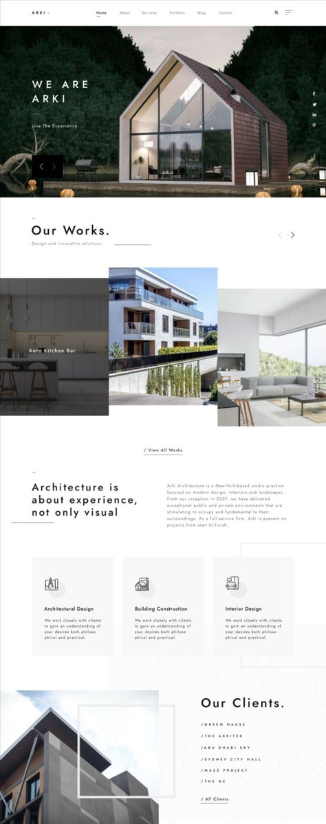 Web design, Website template Website Design For Architecture, Interior Design Websites Inspiration, Attractive Website Design, Stylish Website Design, Minimalist Websites Modern, Architects Website Design, Minimal Site Design, Website Architecture Design, Simple Web Design Layout