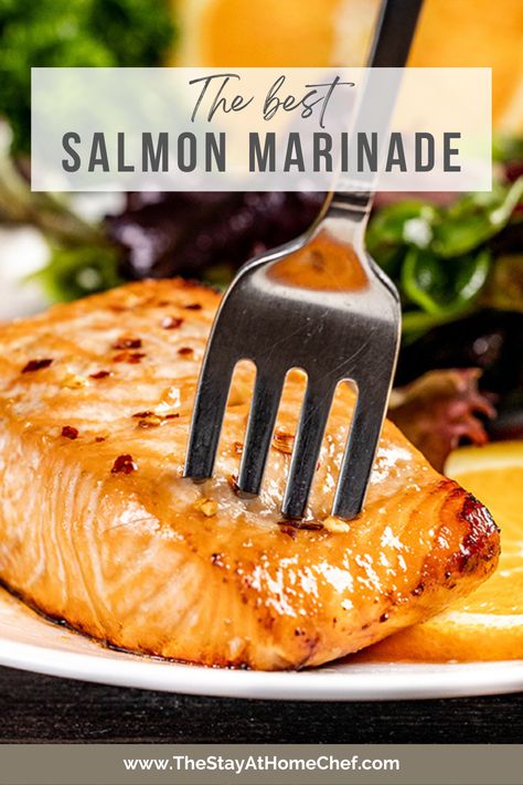 The Best Salmon Marinade requires just a handful of ingredients to bring out the best flavor in your salmon. It's the best marinade for salmon whether you are making grilled salmon or oven-baked. Marinade For Salmon, Best Salmon Marinade, Salmon Marinade Recipes, Best Marinade, Salmon Fillet Recipes, Salmon Recipes Baked Healthy, Best Salmon, Salmon Marinade, Cardiac Diet