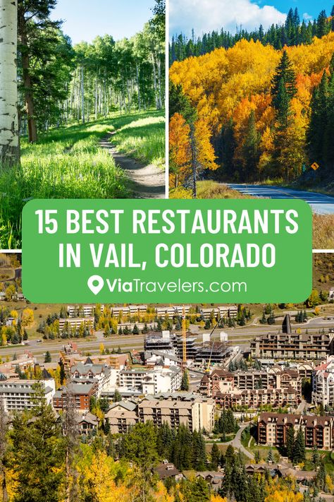 Best Restaurants In Vail, Colorado Vail Restaurants, Vail Village, Vail Co, Casual Restaurants, Vail Colorado, Colorado Travel, Summer Road Trip, Mountain Town, Best Restaurants