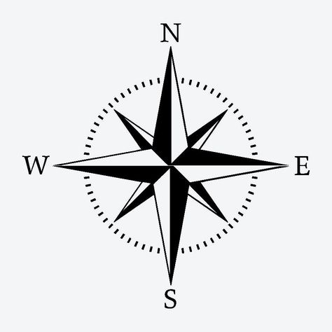 Compass Rose Semi-Permanent Tattoo. Lasts 1-2 weeks. Painless and easy to apply. Organic ink. Browse more or create your own. | Inkbox™ | Semi-Permanent Tattoos Compass Logo Design Ideas, Compass Rose Tattoo Design, Compass Rose Drawing, Compass Painting, Simple Compass Tattoo, Geometric Compass, Concept Tattoo, Compass Tattoos, Compass Rose Design