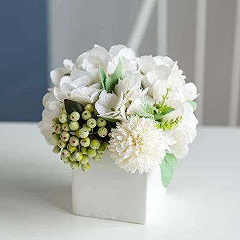 Artificial Flowers Bedroom Decor, Artificial Flowers Decoration Home Decor, Hydrangea Flower Arrangement, Hydrangea Flower Arrangements, Green Centerpieces, Hydrangea Arrangements, Faux Hydrangea, Planting Hydrangeas, Artificial Hydrangeas