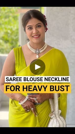 Blouses For Heavy Bust, Neckline For Heavy Bust, Blouse For Heavy Bust, Blouse Necklines, Saree Blouse Styles, Latest Blouse Designs Pattern, Saree Blouse Neck Designs, Saree Blouses, Blouse Neck